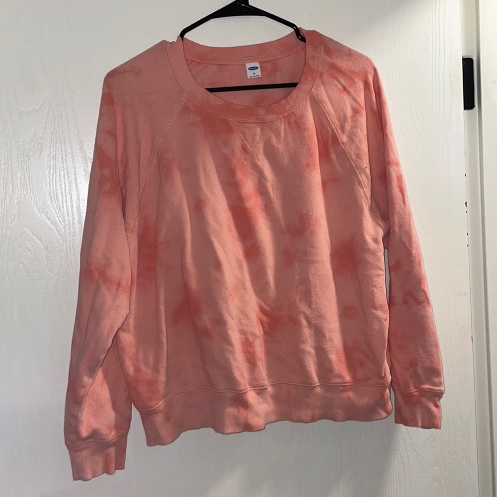 Medium Old Navy orange tye dye sweatshirt